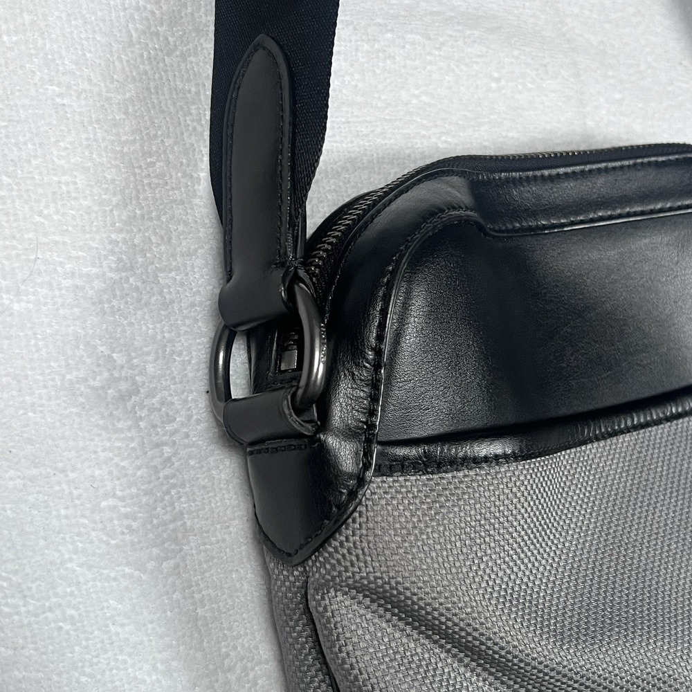 Coach F37609 Crossbody Nylon Black Leather‎ Mens Travel Work Bag - Picture 5 of 12